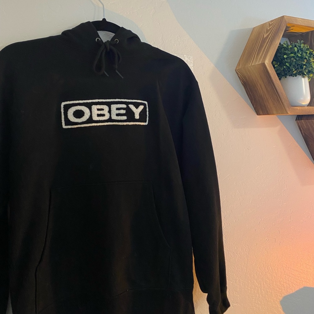 black obey hoodie